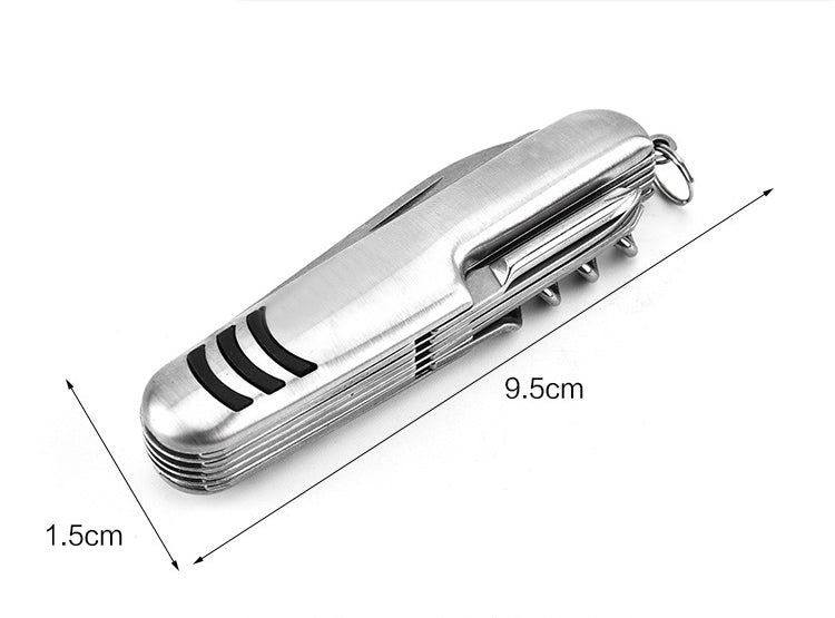 Versatile Folding Knife with Saw Scissors and Bottle Opener Multi-tool