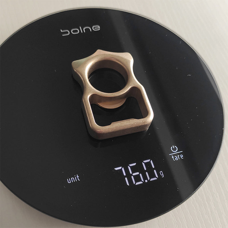 Brass Knuckle Duster for Self-Defense and Bottle Opening
