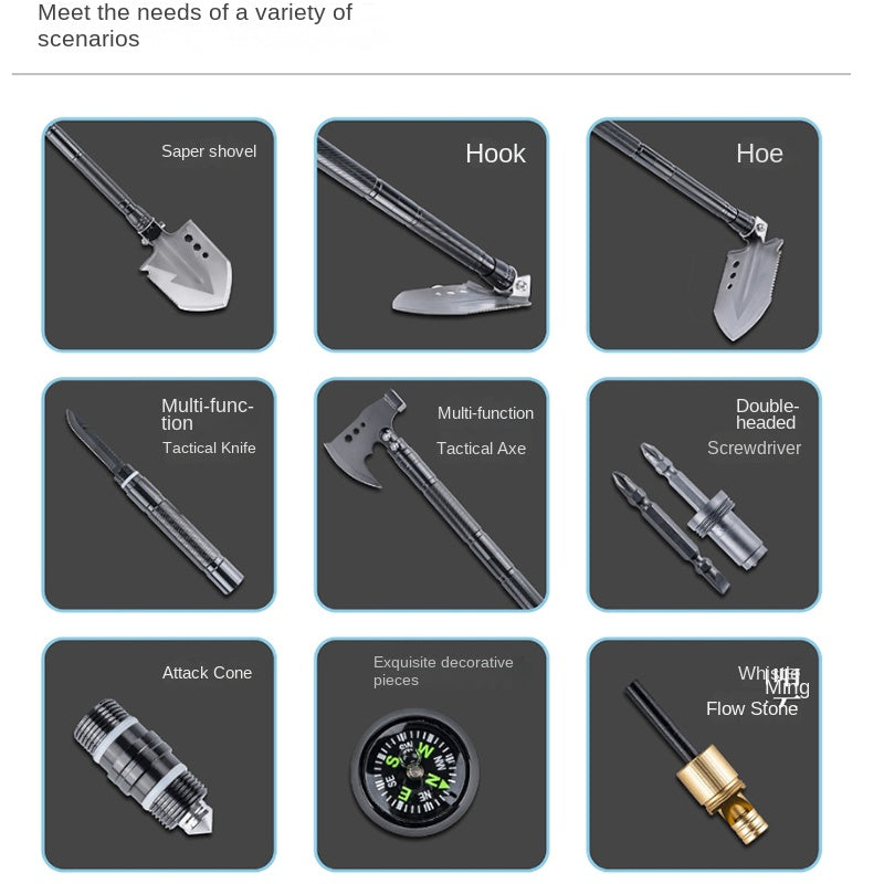 Survival Shovel Multifunctional Soldier Tool for Outdoor Adventures