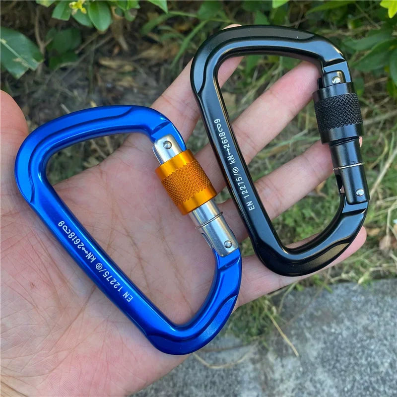 Aluminum Ascent D-Lock Carabiner for Climbing Gear Security