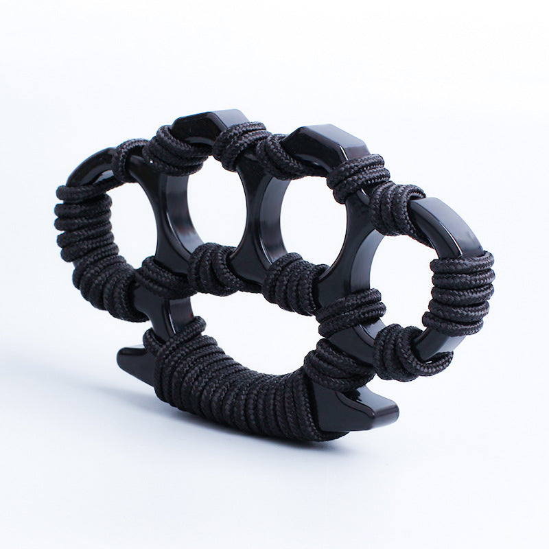 Knuckle Duster with Umbrella Rope Design Four Finger Defense Gear