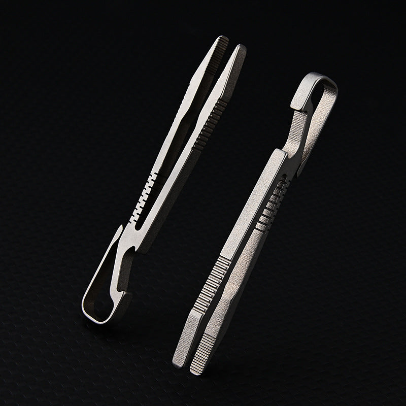 TC4 Titanium Compact Tweezer Keychain for Everyday Carry