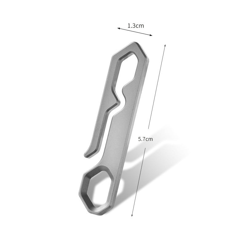 Titanium ClipMaster Multi-Functional Clip for Belt and Key Storage