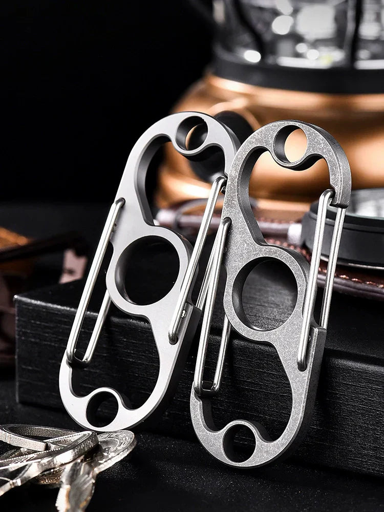 Titanium Multi-Purpose Carabiner Keychain for Daily Use