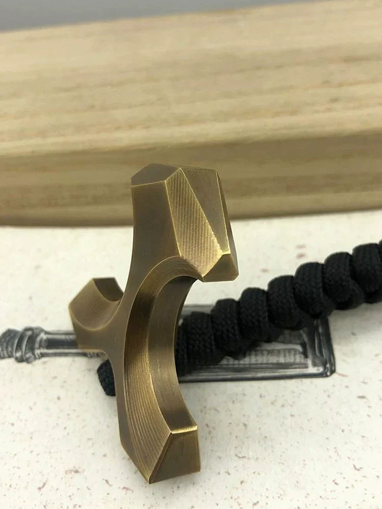 Brass Cross Guard Knuckle Duster EDC Tool