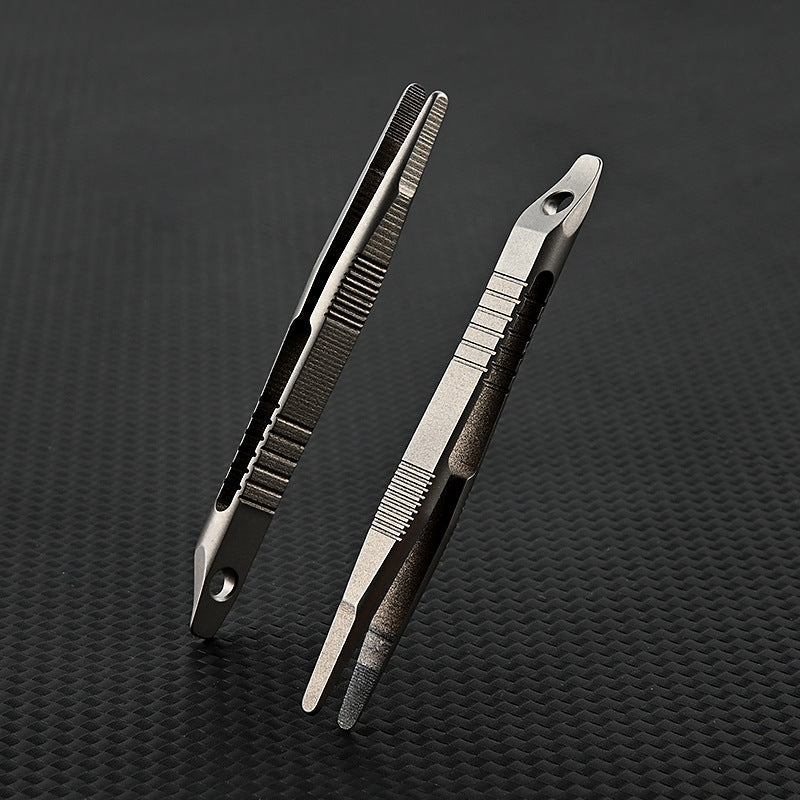 TC4 Titanium Compact Tweezer Keychain for Everyday Carry