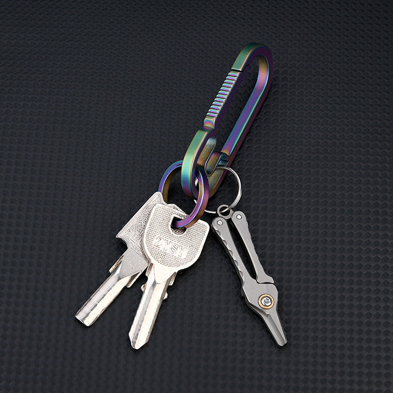 Titanium Portable Mini Scissors Keychain Tool for Hair and Beard Trimming