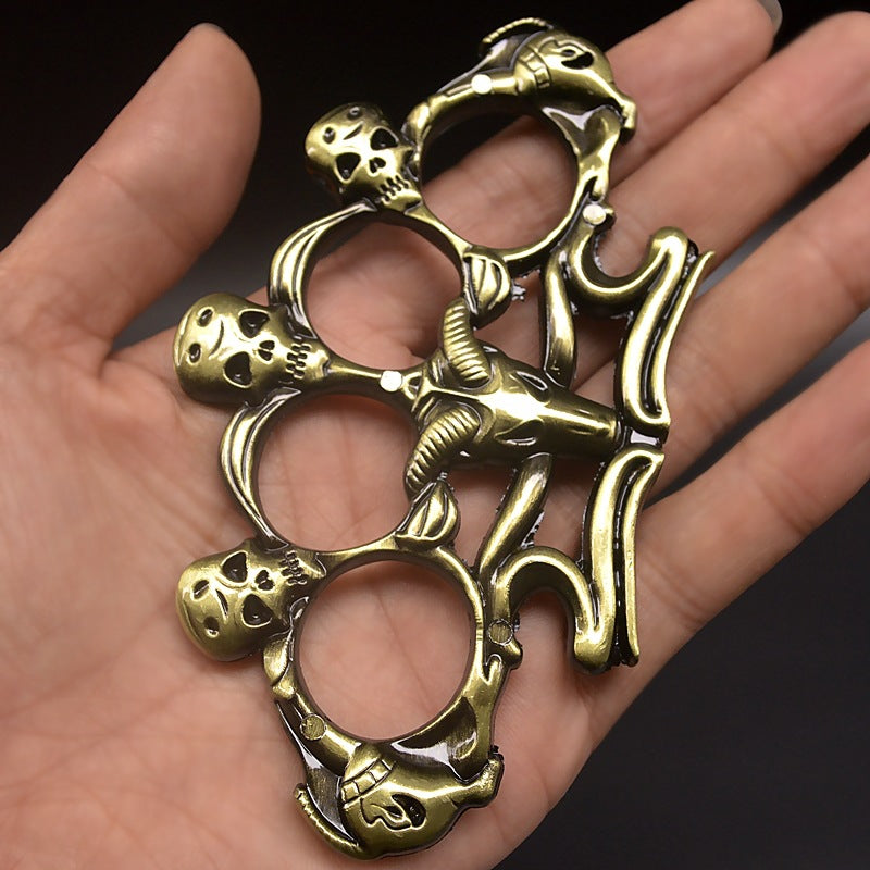 Unique Sheep Skull Knuckle Duster Four Finger Self-Defense Tool