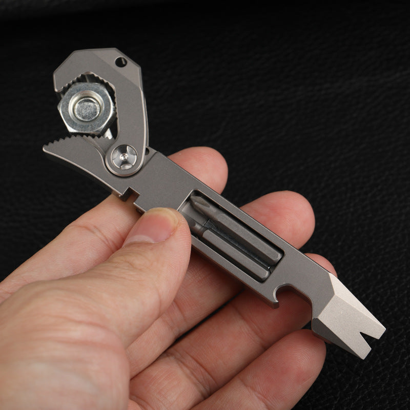 Titanium Multitool Wrench Screwdriver Pry Bar and Bottle Opener Stress Reliever