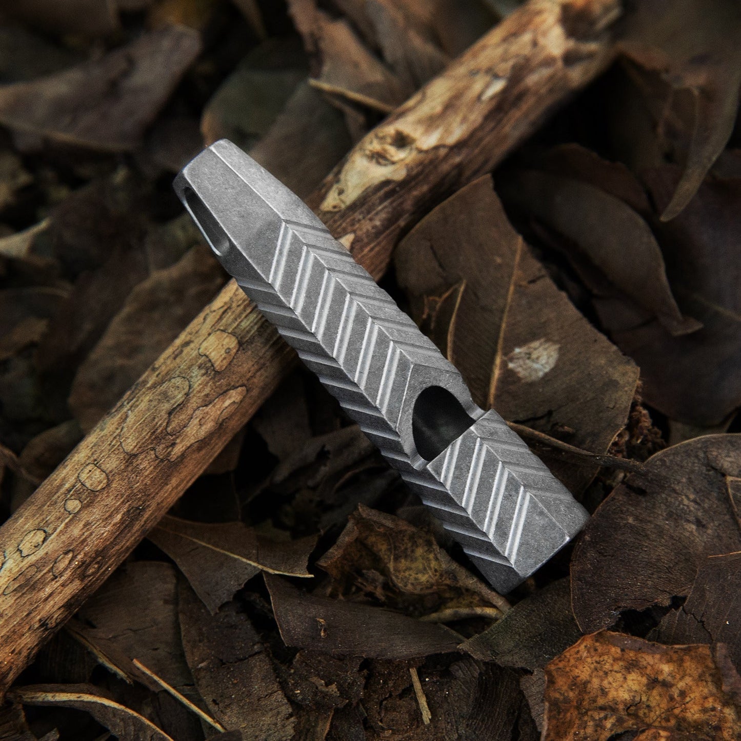 Titanium Survival Whistle Necklace with High-Pitch Sound