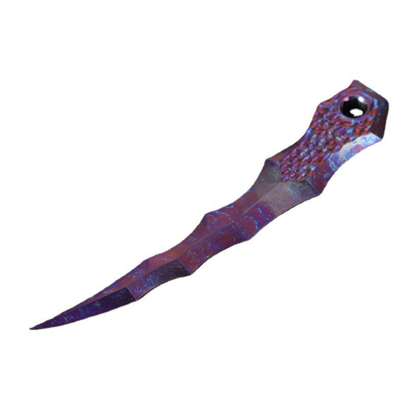 Titanium Tactical Camp Knife for Defense and Survival