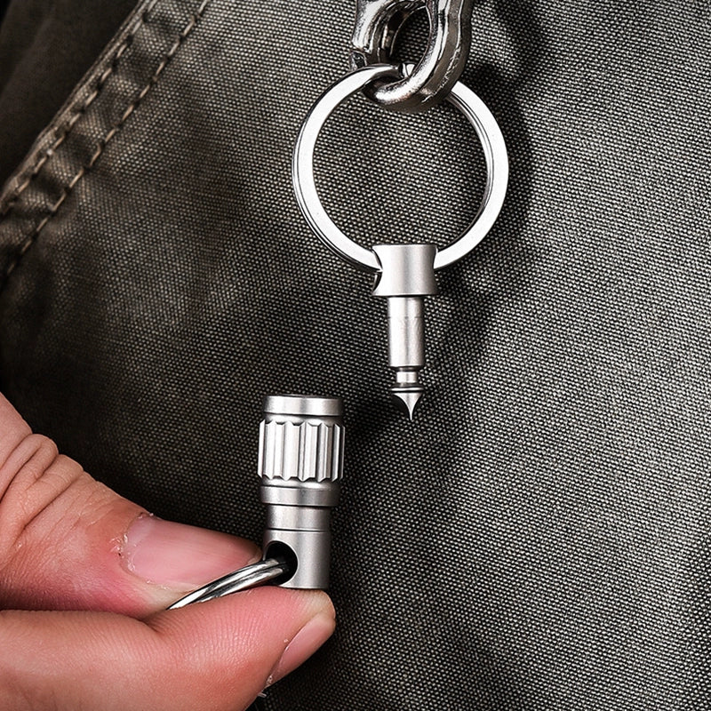 Portable TitanTwist Key Fob with Emergency Knife Feature