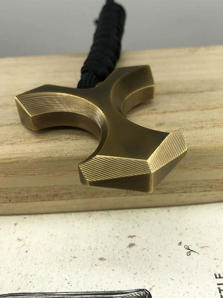 Brass Cross Guard Knuckle Duster EDC Tool