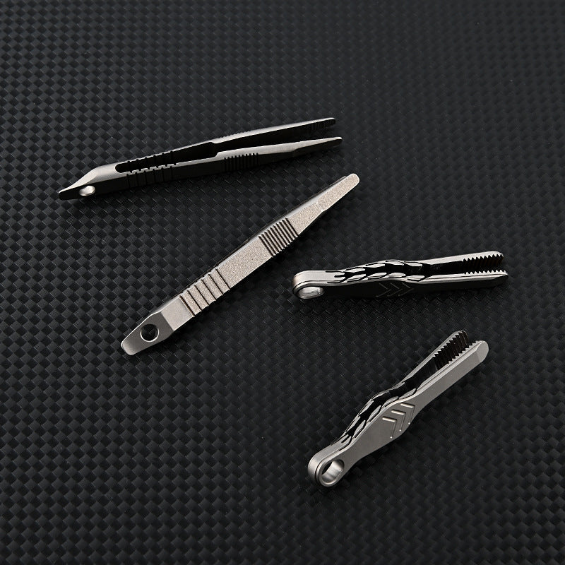 TC4 Titanium Compact Tweezer Keychain for Everyday Carry
