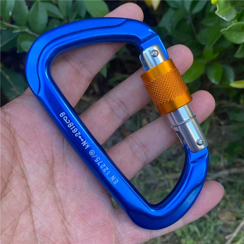 Aluminum Ascent D-Lock Carabiner for Climbing Gear Security