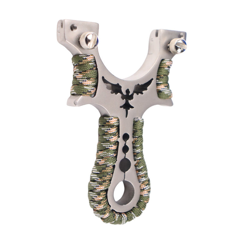 Stainless Steel Multi Tool Slingshot for Outdoor Use with Quick Release
