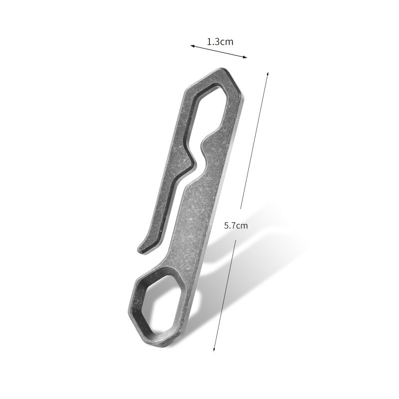 Titanium ClipMaster Multi-Functional Clip for Belt and Key Storage