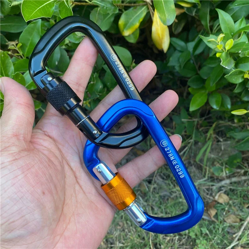 Aluminum Ascent D-Lock Carabiner for Climbing Gear Security