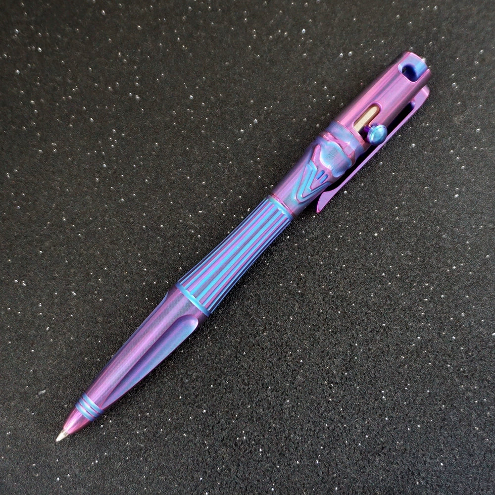 Multi-Utility Titanium Pen with Edge Defender for Tactical Use