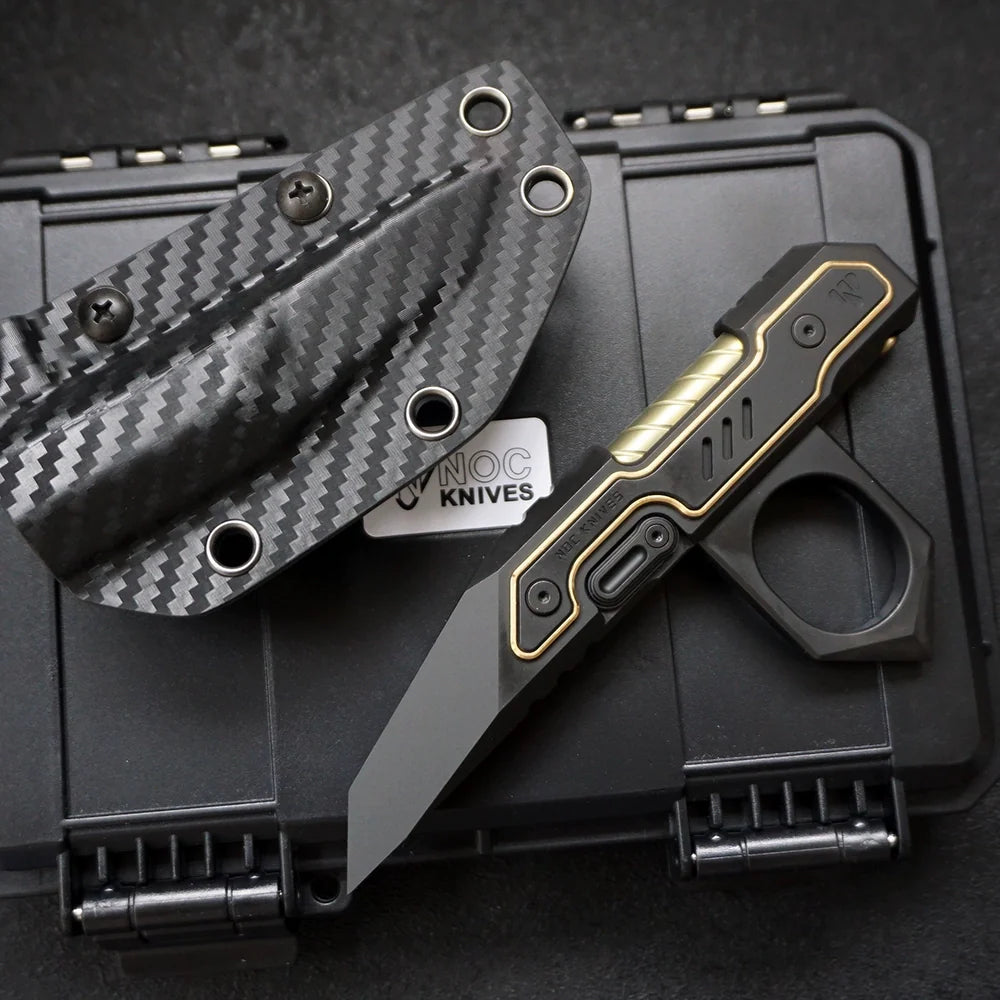 Titanium M390 Blade MultiTool Knife with Knuckle Duster for Self Defense