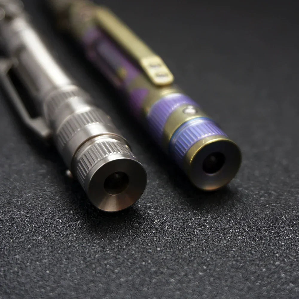 Tactical Titanium Pen Light for Self-Defense and Utility