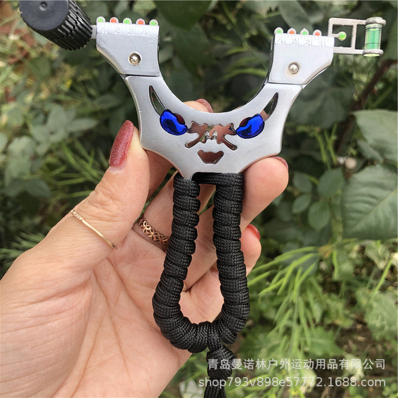 Outdoor Shooter Metal Slingshot with Laser Sight and LED Light