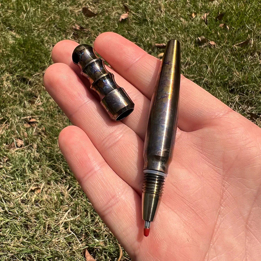 Self-Defense Tactical Pen with Titanium Radish-Ding Design