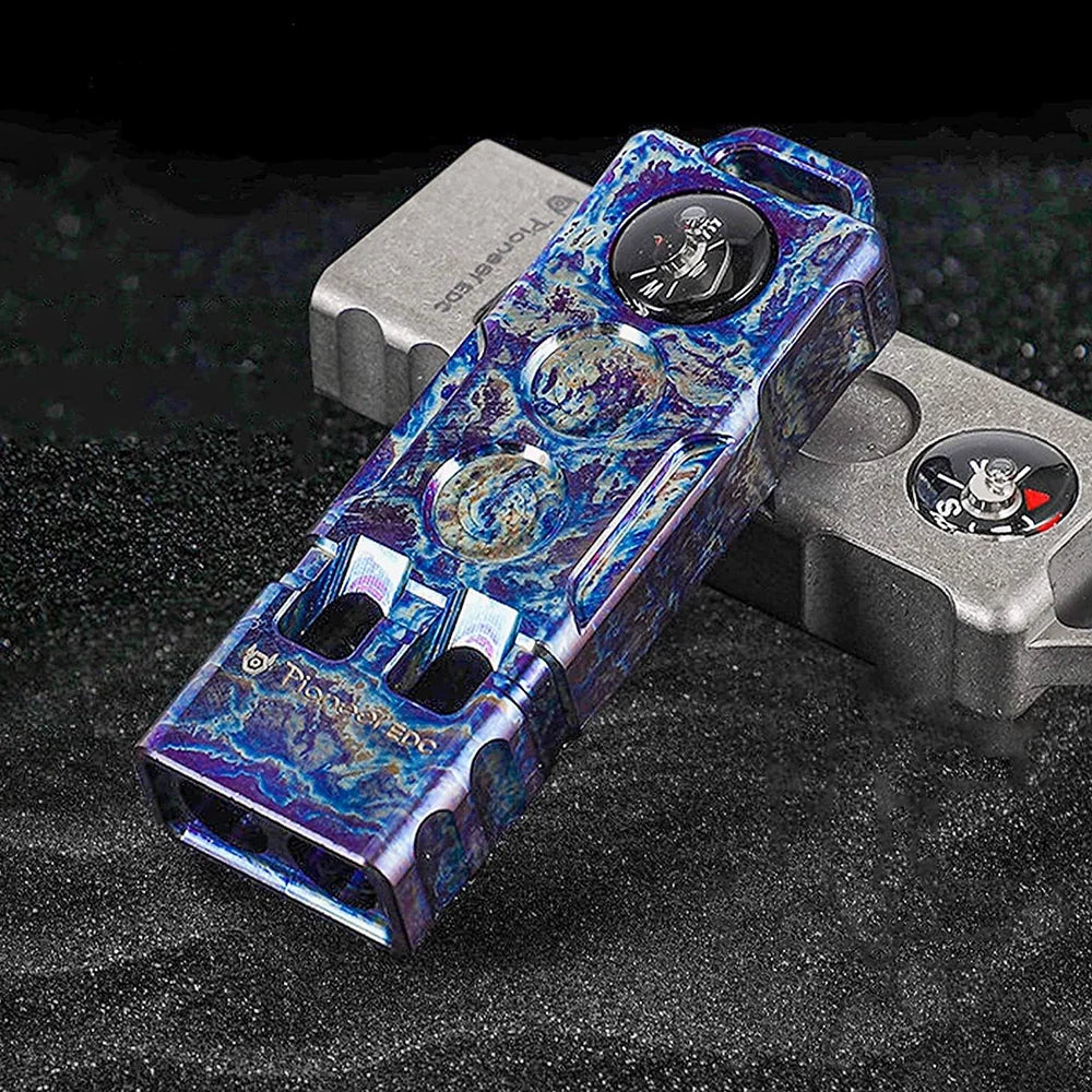 Titanium Whistle with Compass Combo for Adventurers