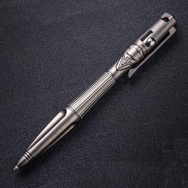 Multi-Utility Titanium Pen with Edge Defender for Tactical Use