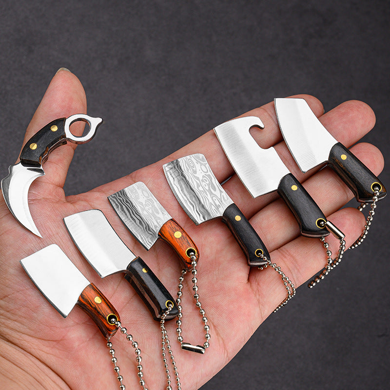 Miniature Axe Knife Keychain Charm for Easy Carry and Utility
