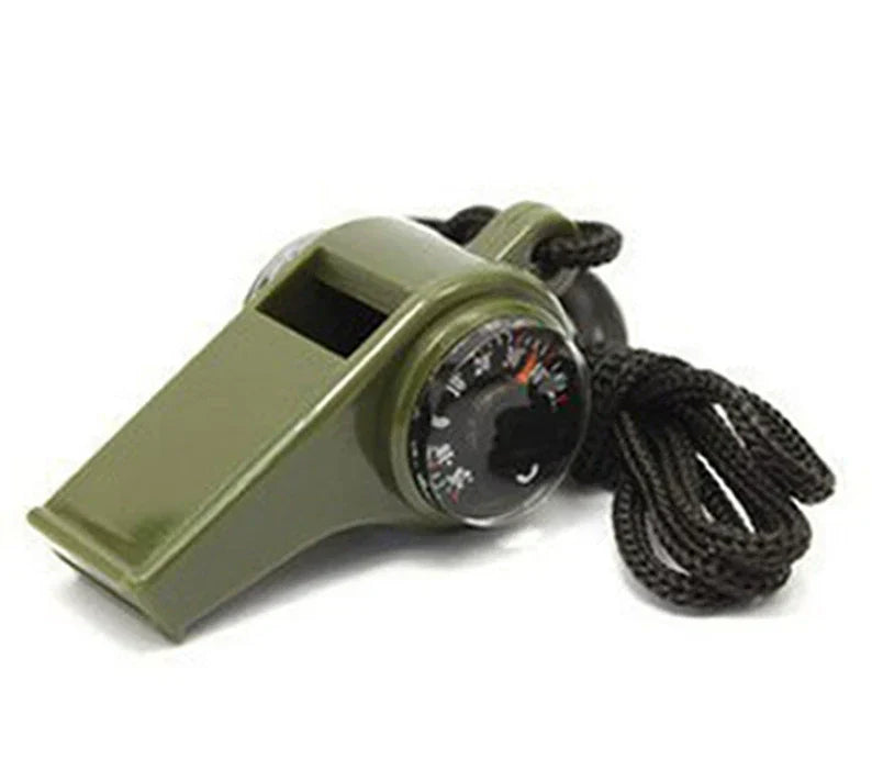Survival Whistle with Compass and Thermometer for Outdoor Adventures