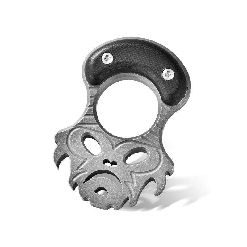 Titanium Finger Knuckle Duster Grip MultiTool Pioneer EDC Keychain