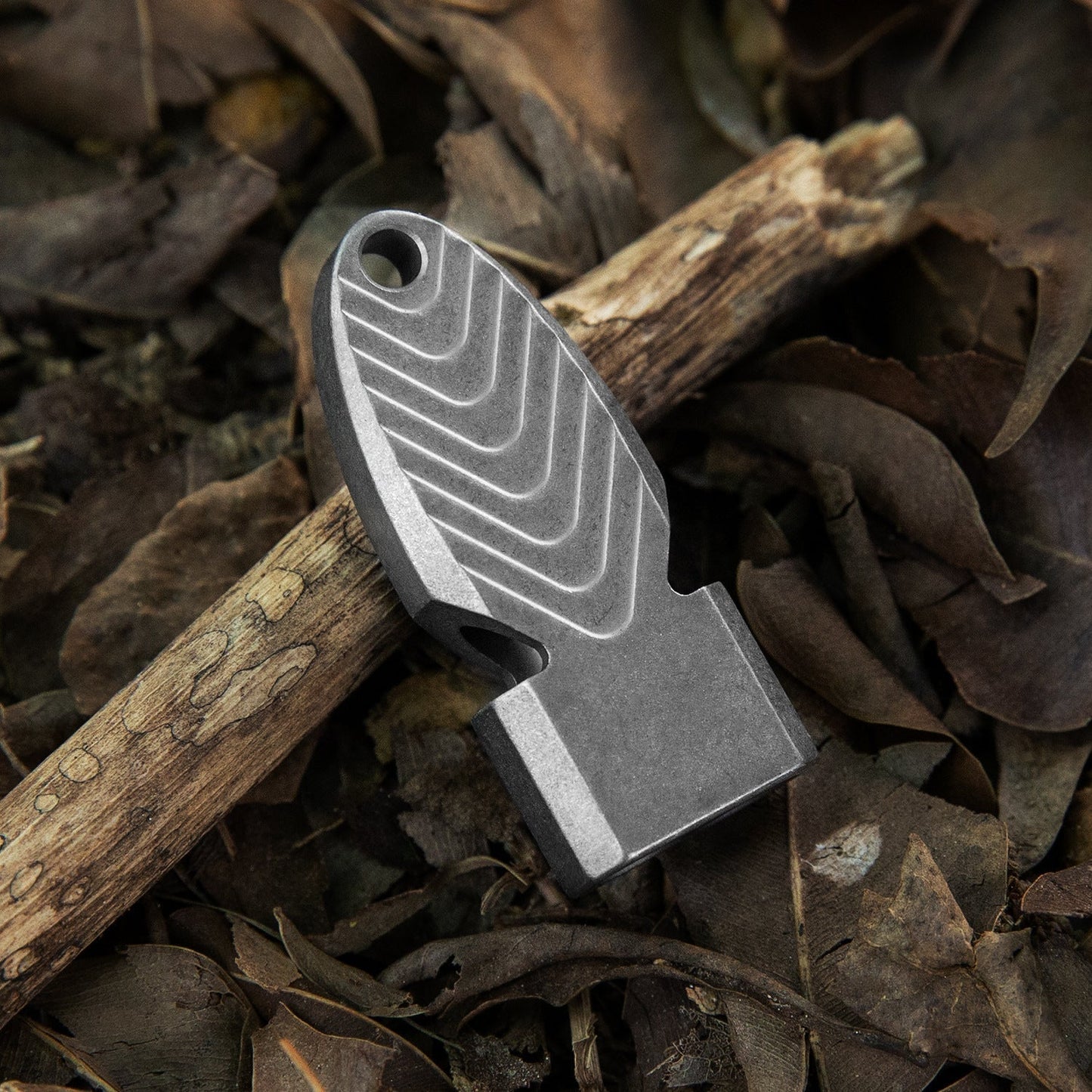 Titanium Survival Whistle Necklace with High-Pitch Sound