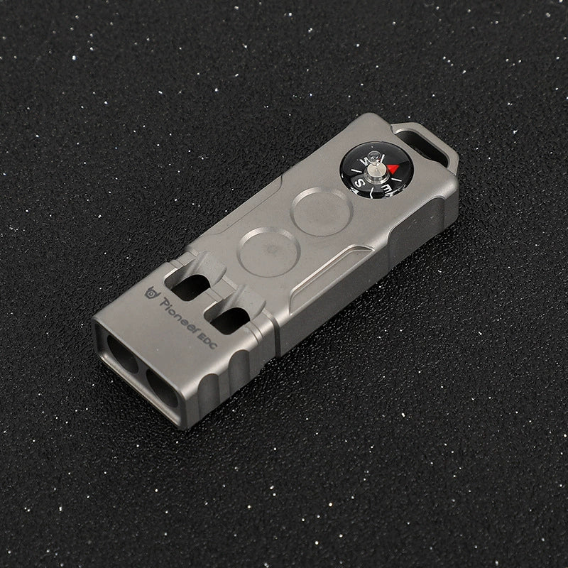 Titanium Whistle with Compass Combo for Adventurers