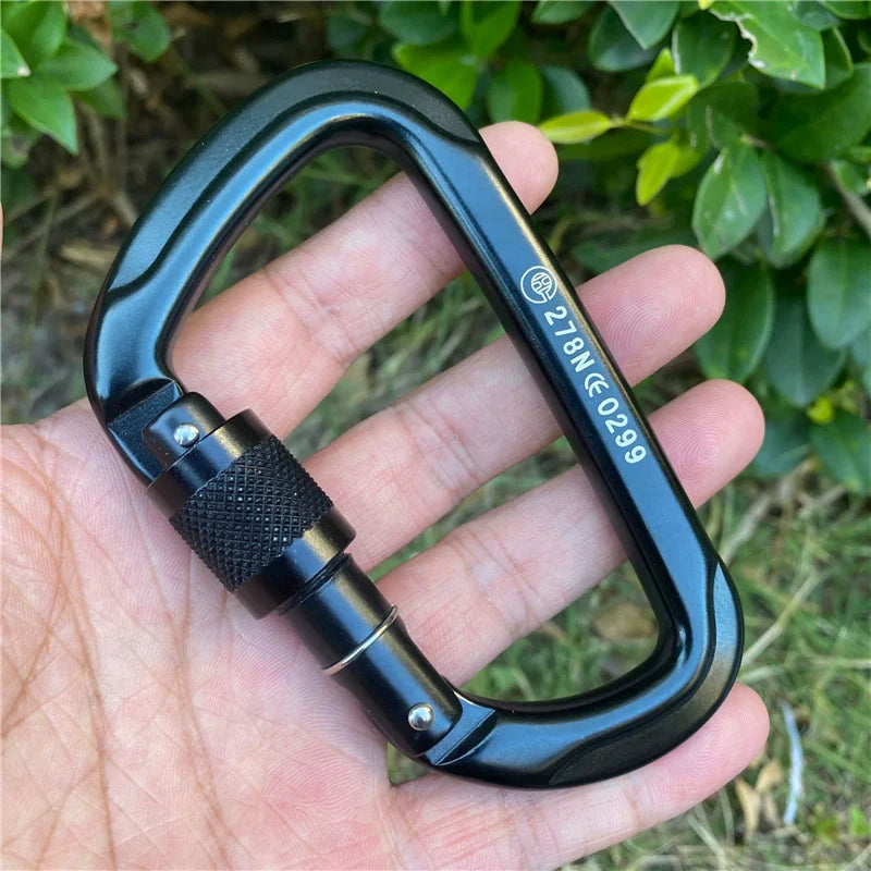 Aluminum Ascent D-Lock Carabiner for Climbing Gear Security