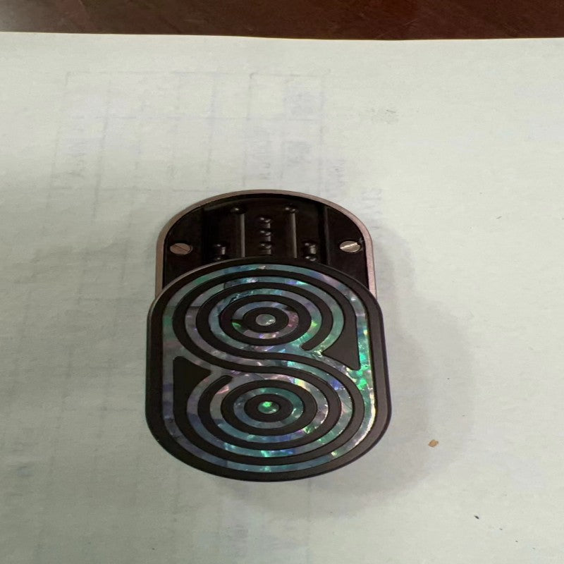 EDC Fidget Spinner with White Moonlight Shell Design