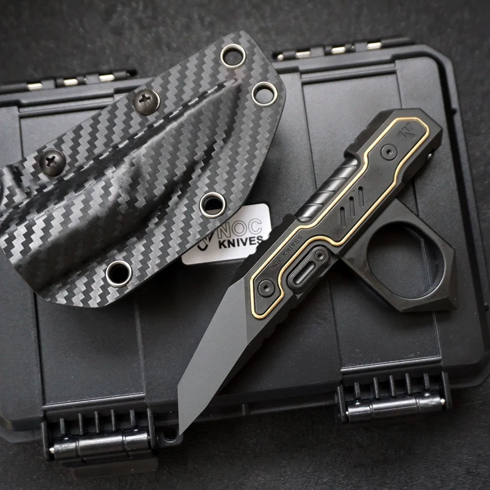 Titanium M390 Blade MultiTool Knife with Knuckle Duster for Self Defense
