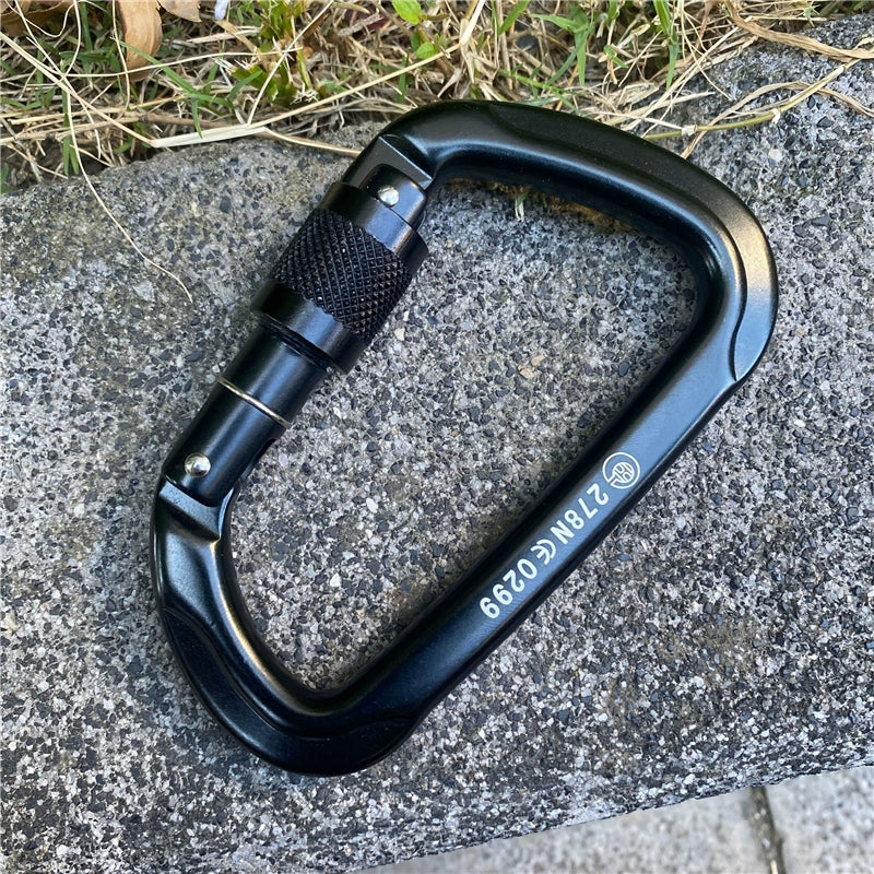 Aluminum Ascent D-Lock Carabiner for Climbing Gear Security