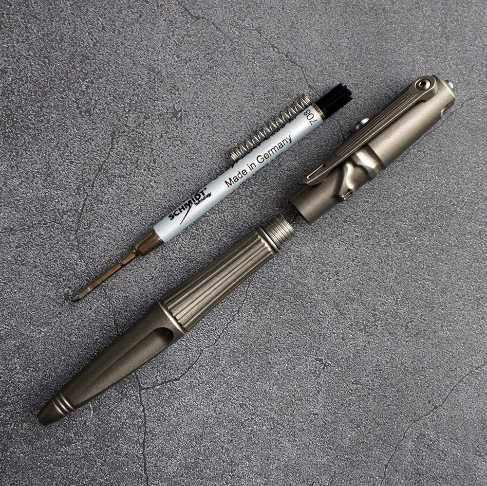 Multi-Utility Titanium Pen with Edge Defender for Tactical Use