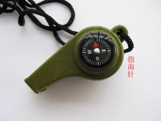 Survival Whistle with Compass and Thermometer for Outdoor Adventures