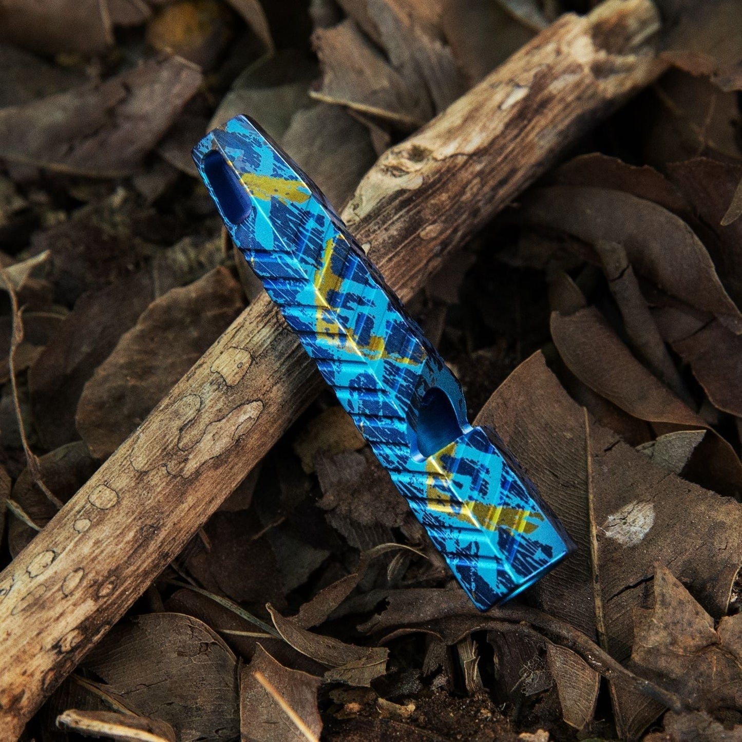 Titanium Survival Whistle Necklace with High-Pitch Sound