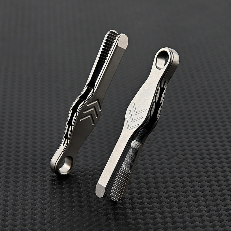 TC4 Titanium Compact Tweezer Keychain for Everyday Carry