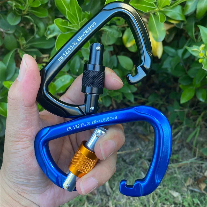 Aluminum Ascent D-Lock Carabiner for Climbing Gear Security