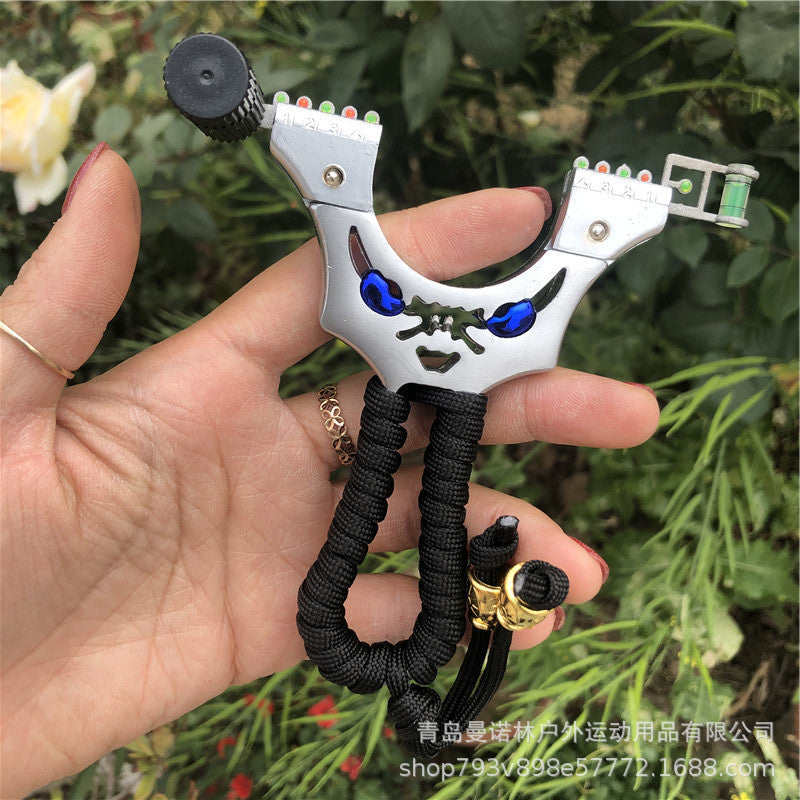 Outdoor Shooter Metal Slingshot with Laser Sight and LED Light