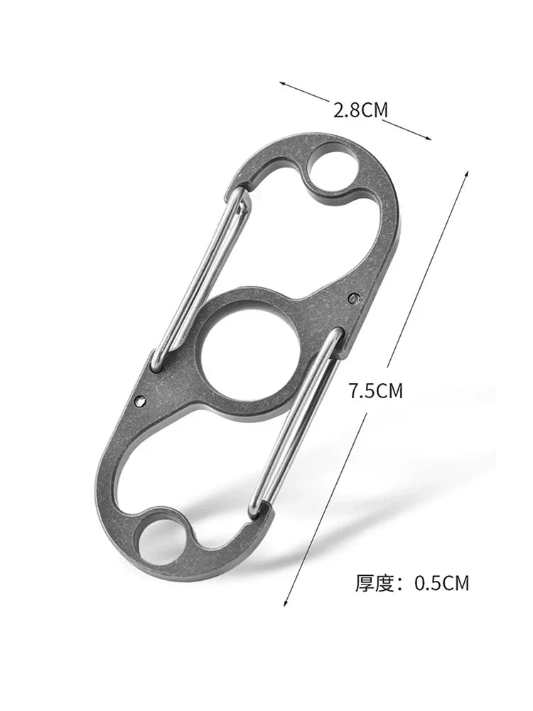 Titanium Multi-Purpose Carabiner Keychain for Daily Use