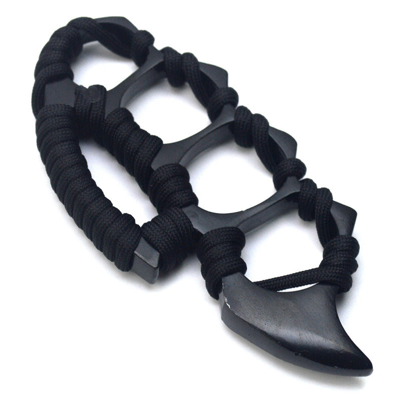 Compact Zinc Alloy Knuckle Duster with Bottle Opener and Strap for EDC