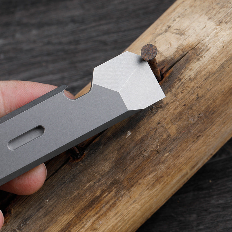 Mini Titanium Pry Bar EDC Tool for Outdoor Gear and Self Defense