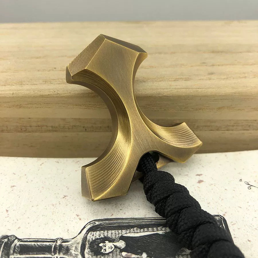 Brass Cross Guard Knuckle Duster EDC Tool