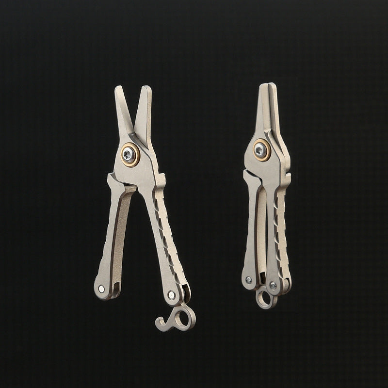 Titanium Portable Mini Scissors Keychain Tool for Hair and Beard Trimming