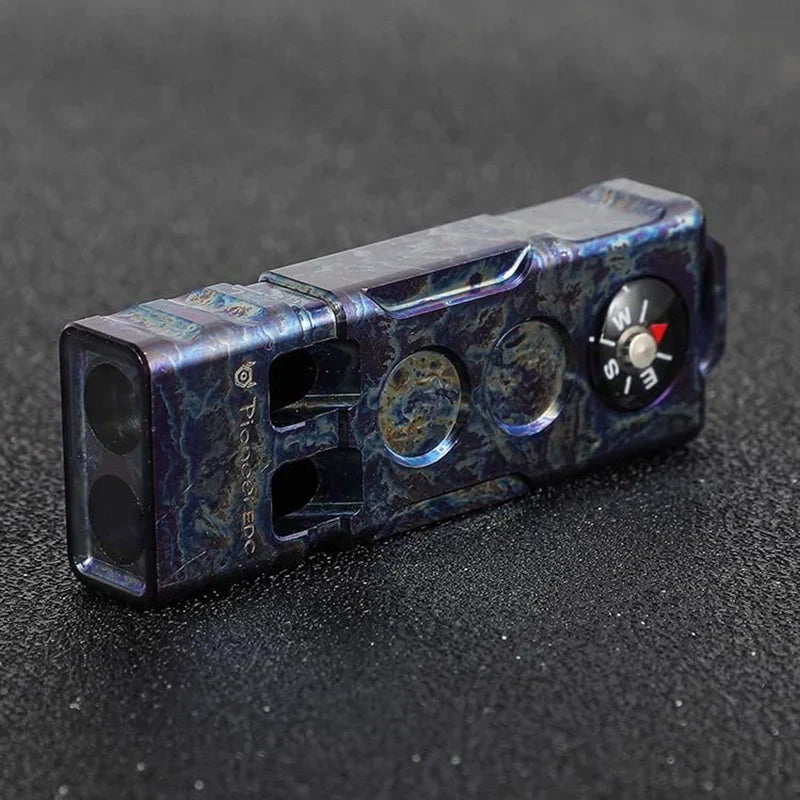 Titanium Whistle with Compass Combo for Adventurers